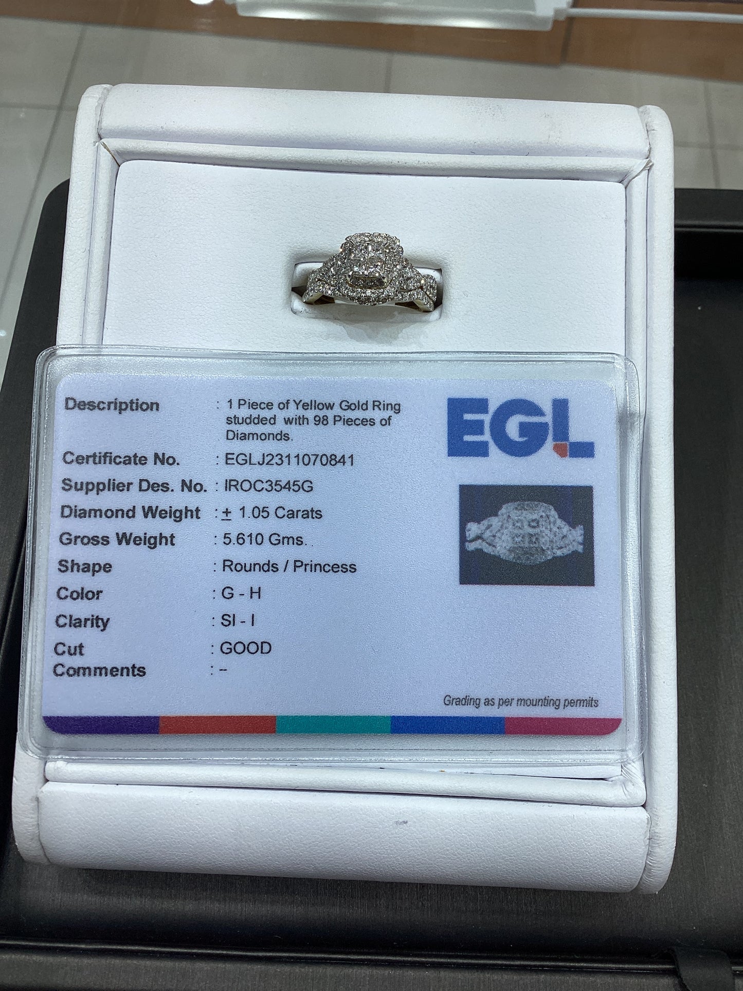 10kt yellow gold 1.05ctw Diamond Bridal duo set