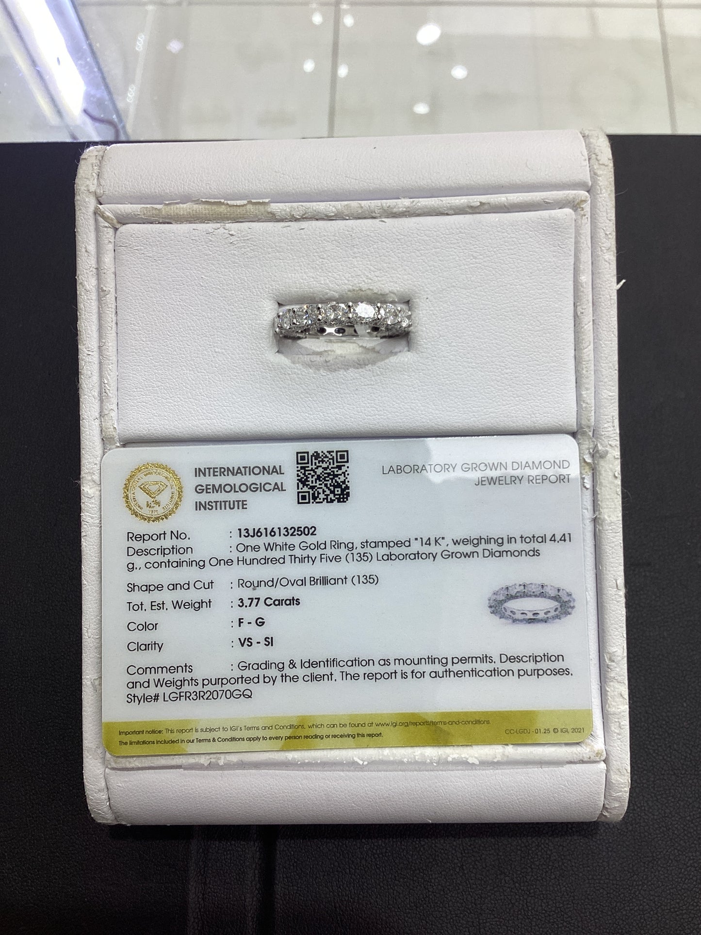 14kt White Gold 3.77 CTW Eternity Lab Diamond Band