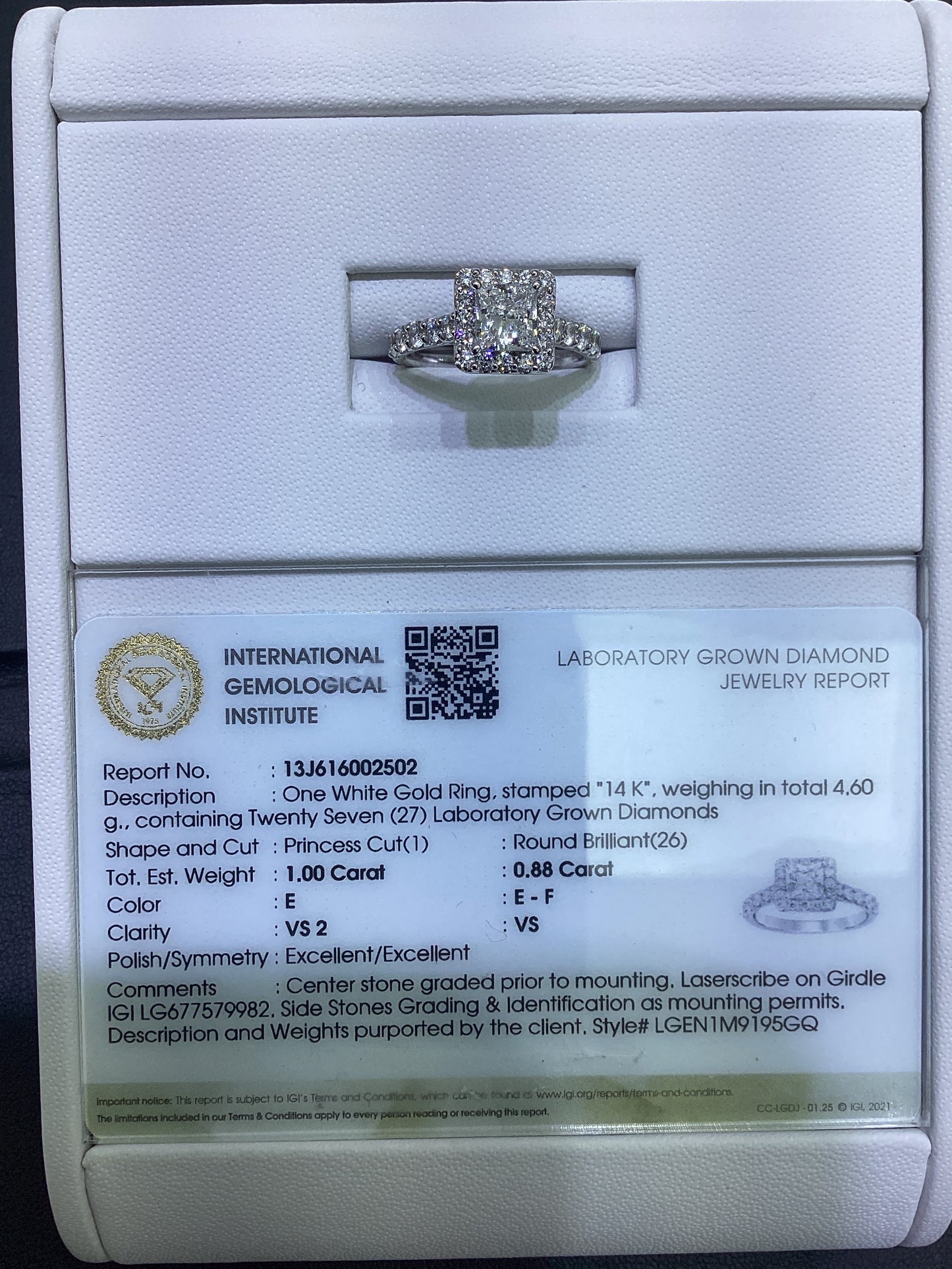 14kt White Gold 1.91 CTW Lab Diamond Ring
