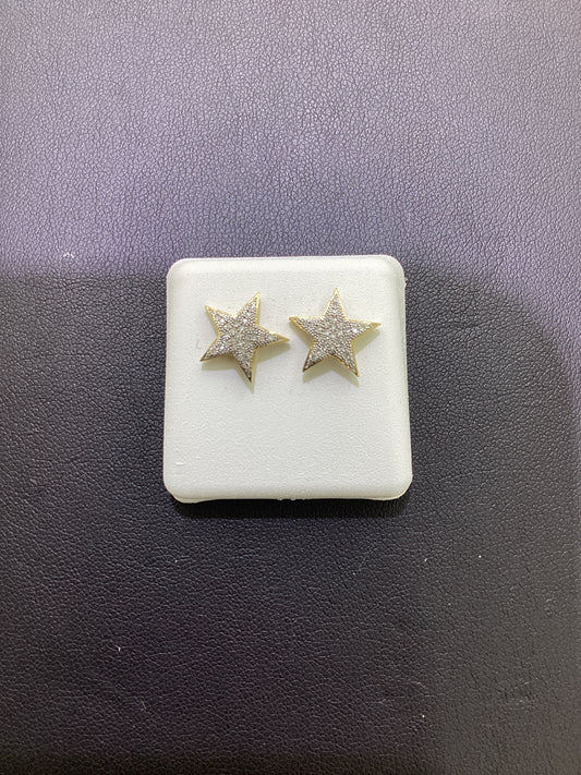 10kt Yellow Gold 0.15 CTW Natural Diamond Earrings