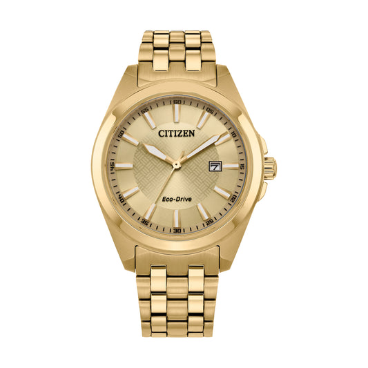 Men’s Citizen Eco-Drive® Classic Gold-Tone IP Watch with Champagne Dial
