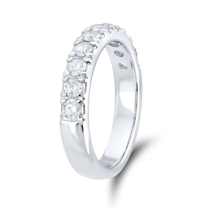 14kt White Gold 0.75 CTW Natural Diamond Band