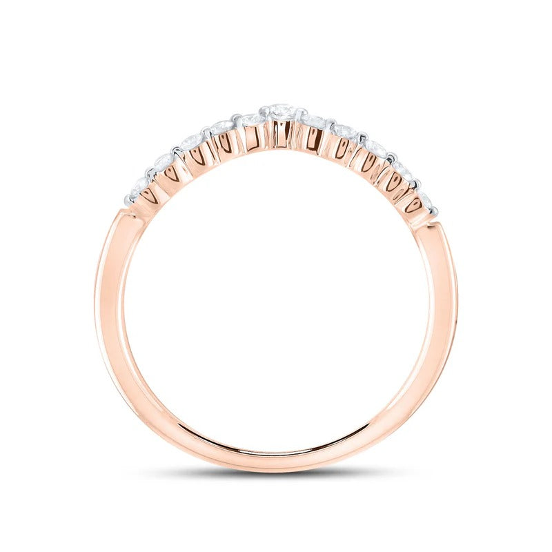 14kt Rose Gold 0.25 CTW Natural Diamond Band