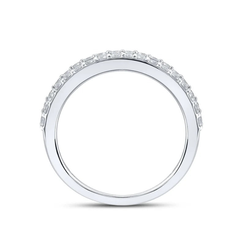 14kt White Gold 1.10 CTW Natural Diamond Band