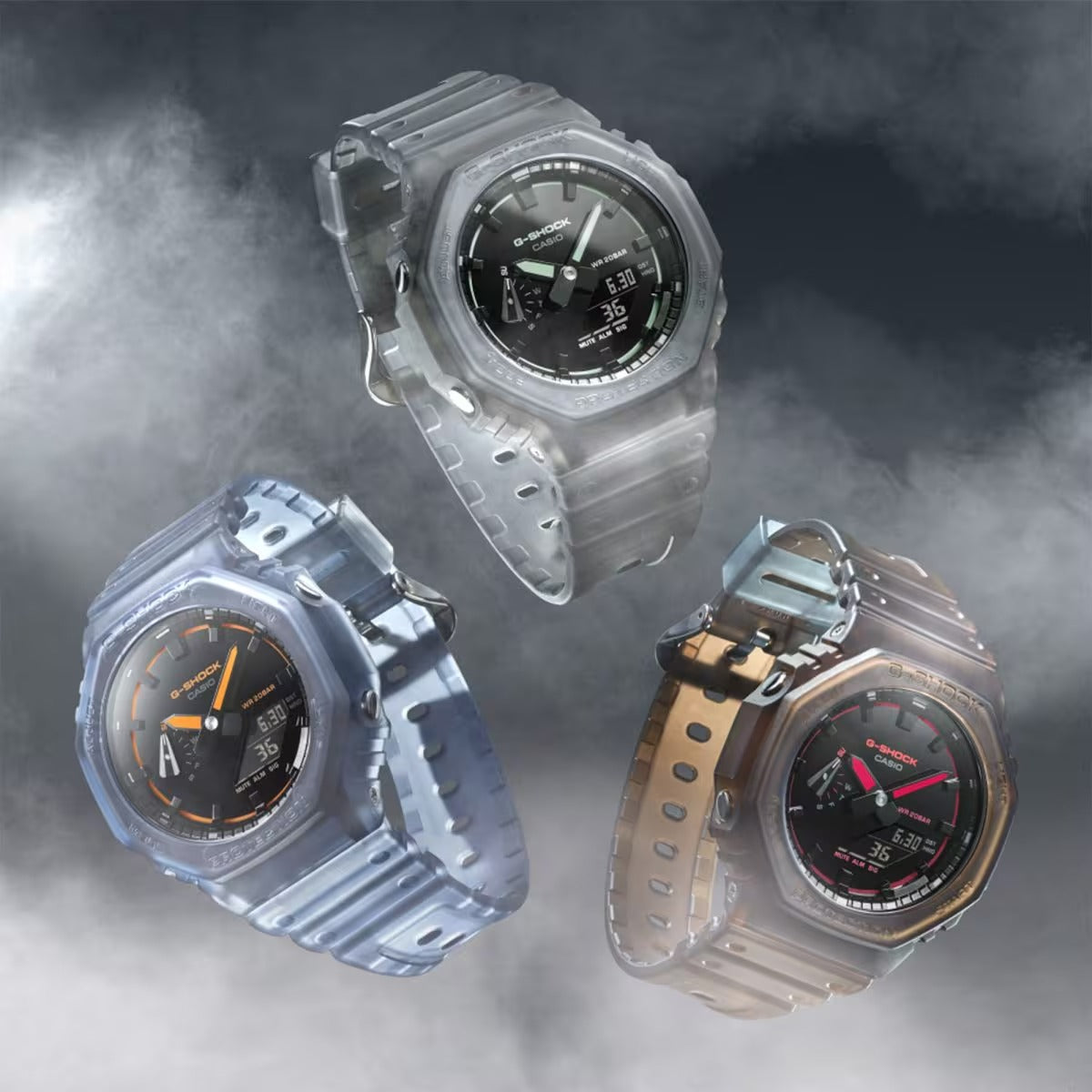 Casio G-Shock Smoke Light Analog-Digital Brown Resin Watch