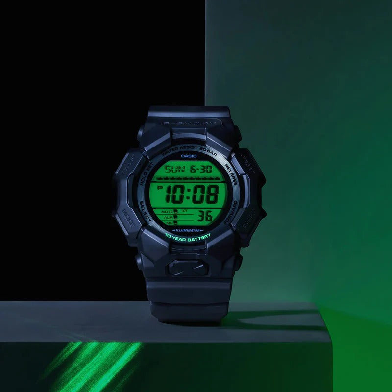 Casio G-Shock Digital Elector Green Black Resin Strap Watch - GD010BEG-1