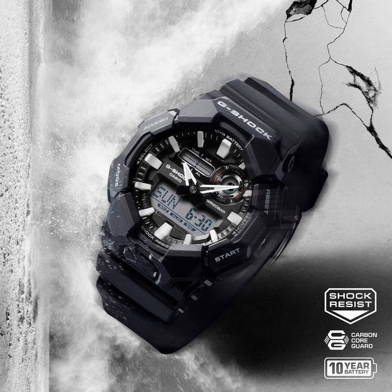 Casio G-Shock Analog-Digital Black Resin Strap Watch - GA-010-1A1