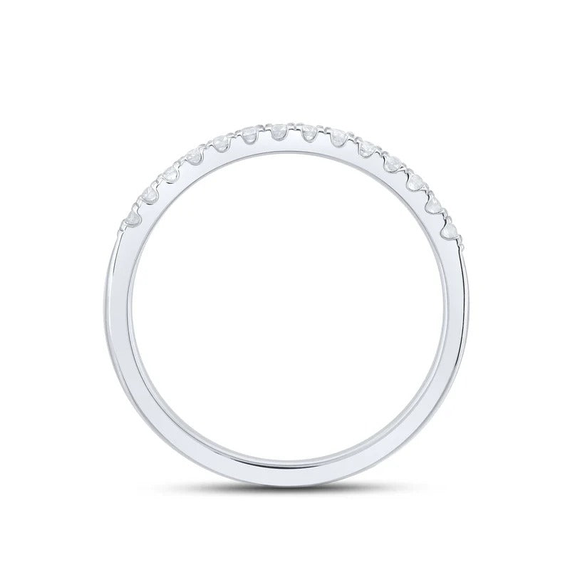 14kt White Gold 0.20 CTW Natural Diamond Band