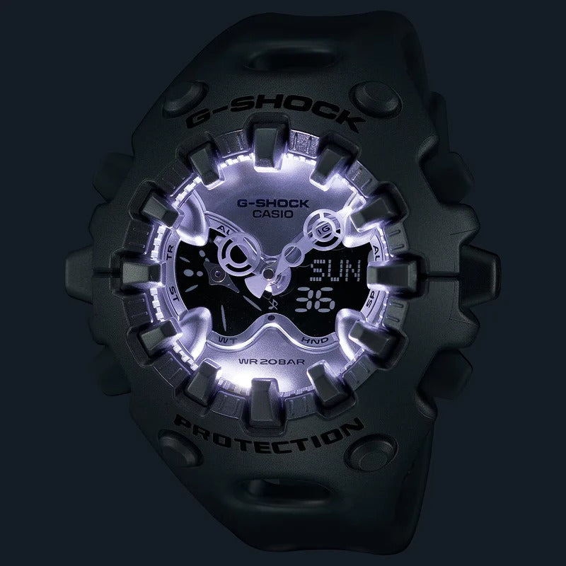 G-shock Ga-v01a-8a Men's Shock-resistant Digital Analog Watch Silver