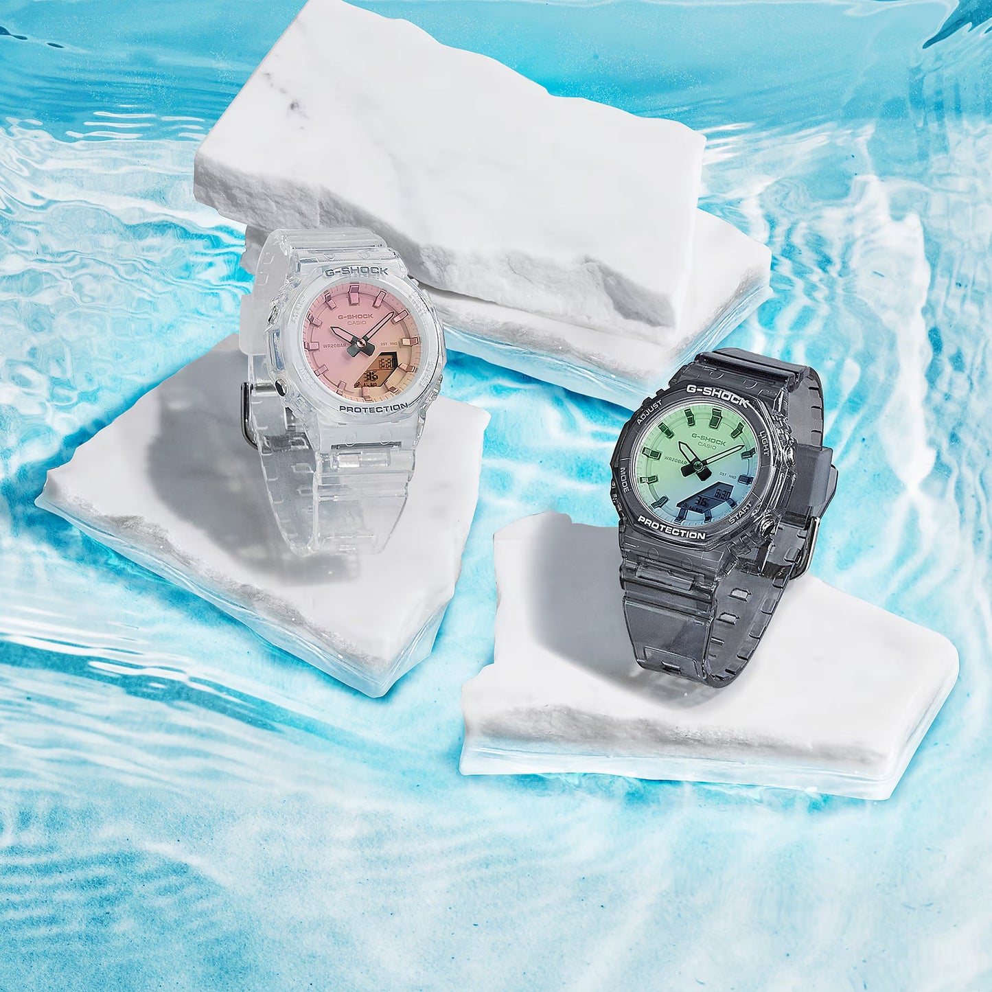 CASIO G-Shock Watch (Official Japanese Product) GMA-P2100SR-7AJF Women's White Skeleton
