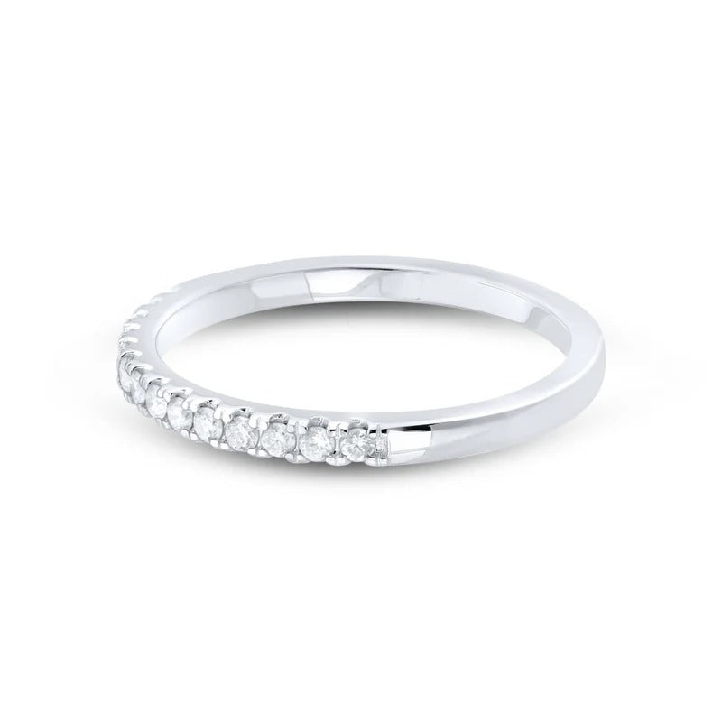 14kt White Gold 0.20 CTW Natural Diamond Band
