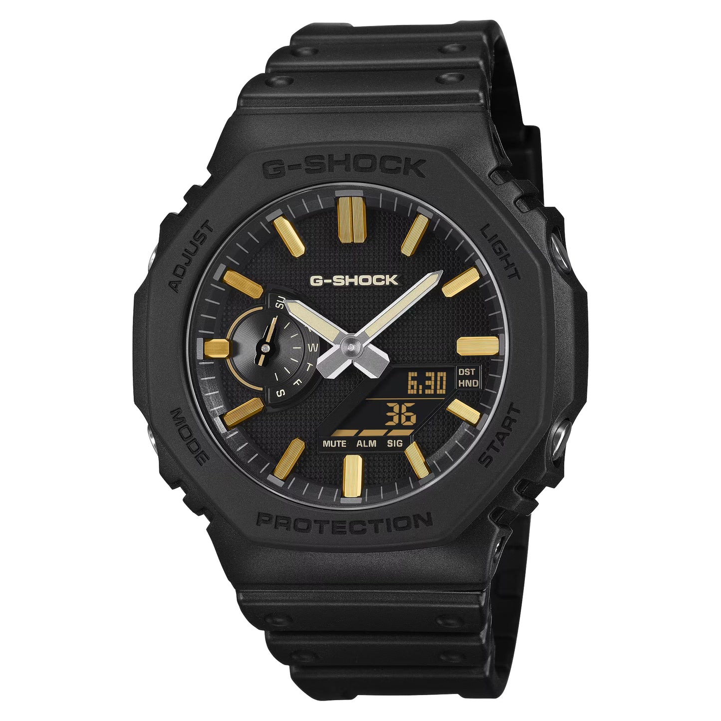 G-Shock GA2100LXB1A9 Luxe Black Series Octagonal Resin Ana-Digi