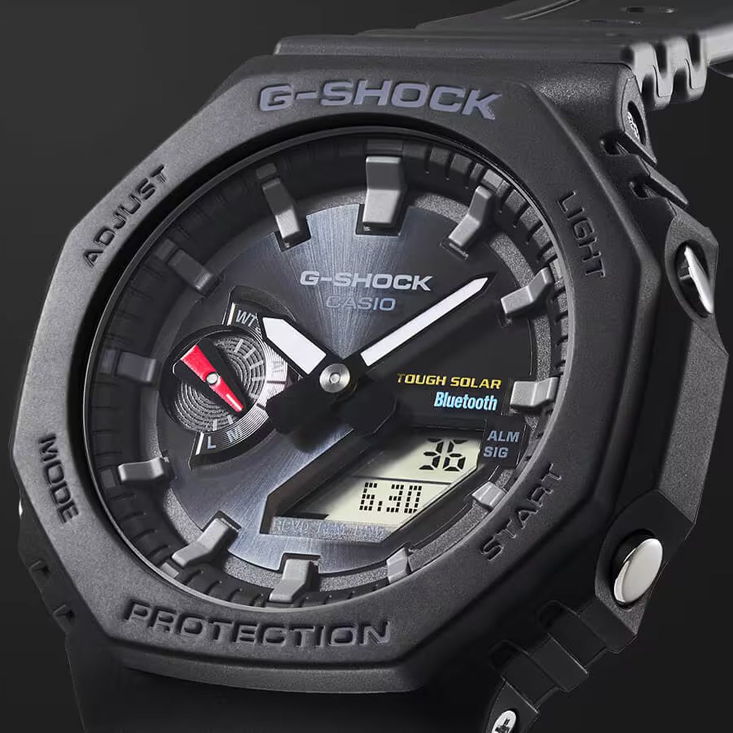 Casio G-Shock Analog-Digital Tough Solar Connected Black Watch | GAB2100-1A