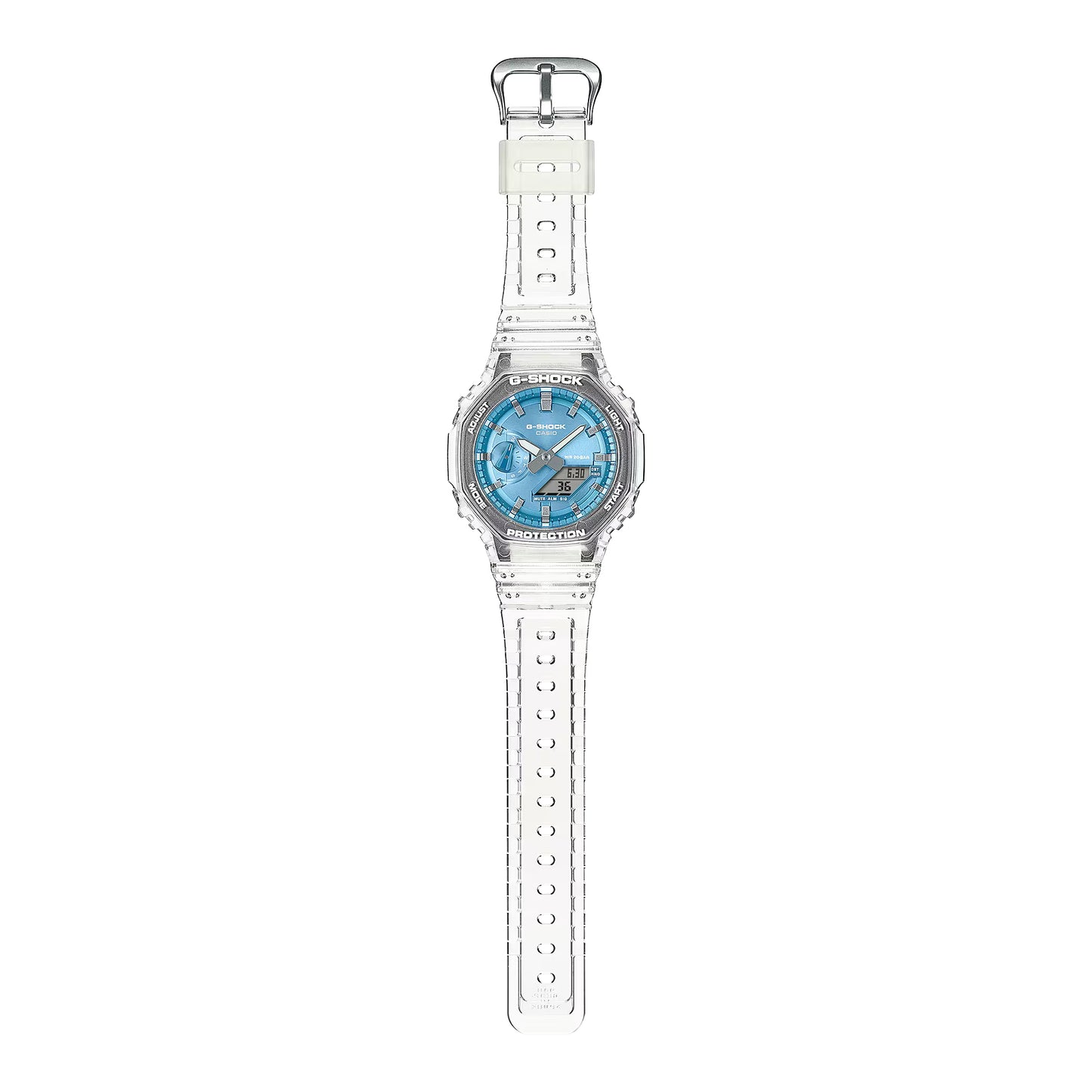 New Casio G-Shock 2100 Series Analog Digital Blue Dial Resin Watch GA2100BM-7A2
