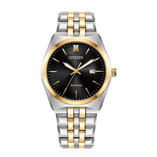Citizen Corso Men Black Stainless Steel Watch BM7334-58E