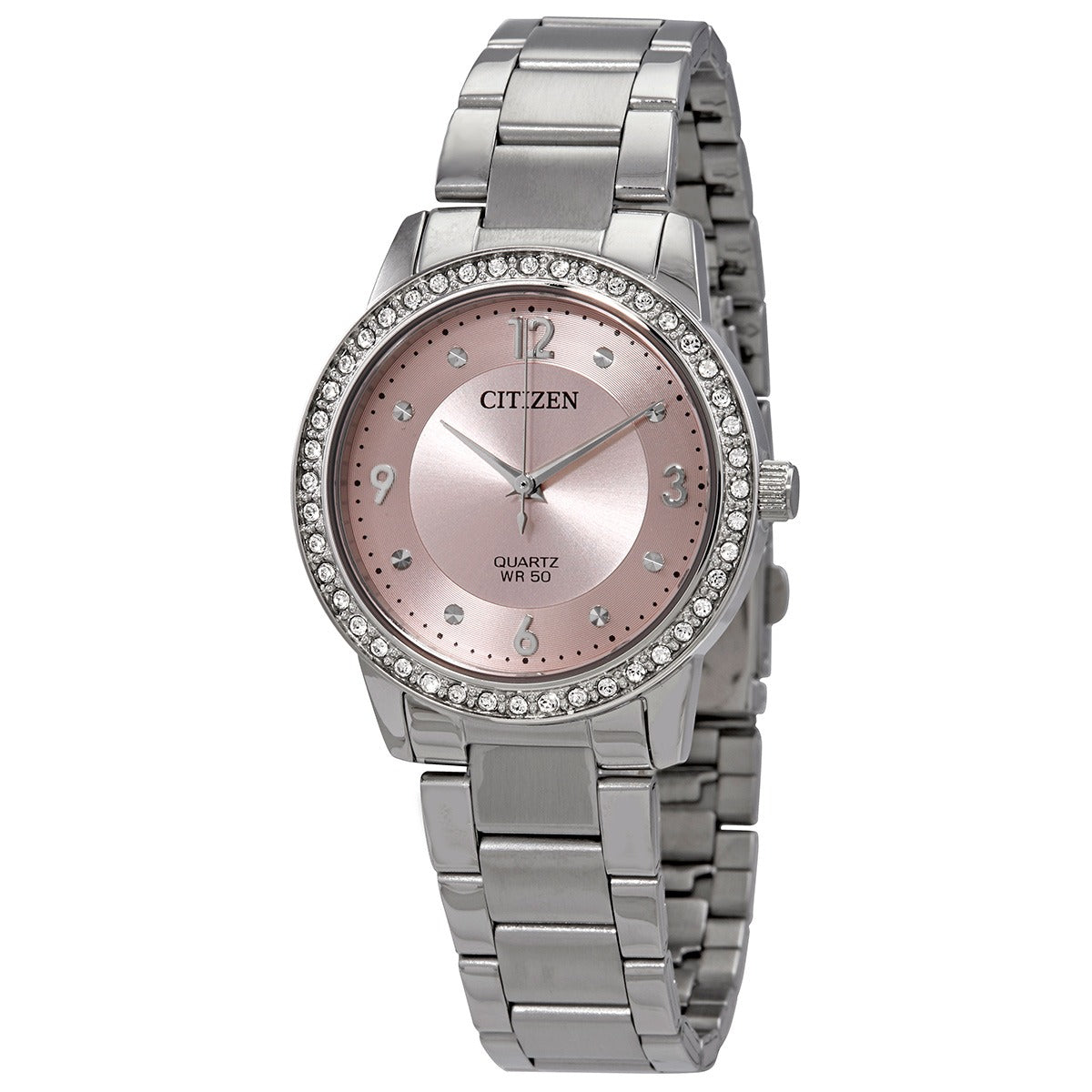 Citizen Quartz Crystal Pink Dial Ladies Watch