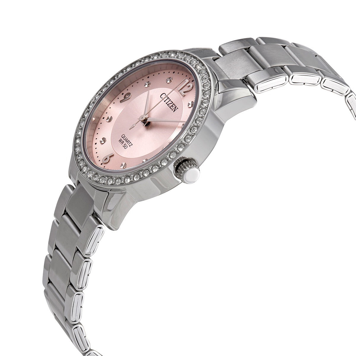 Citizen Quartz Crystal Pink Dial Ladies Watch