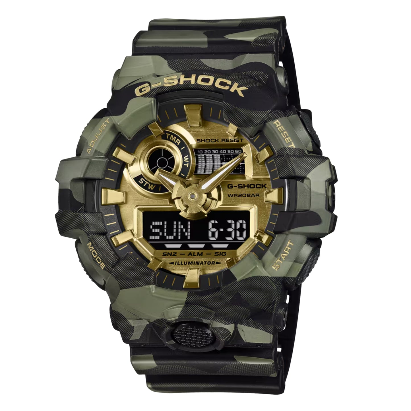 Casio G-Shock GA-700 Series Analog & Digital Gold Dial Watch