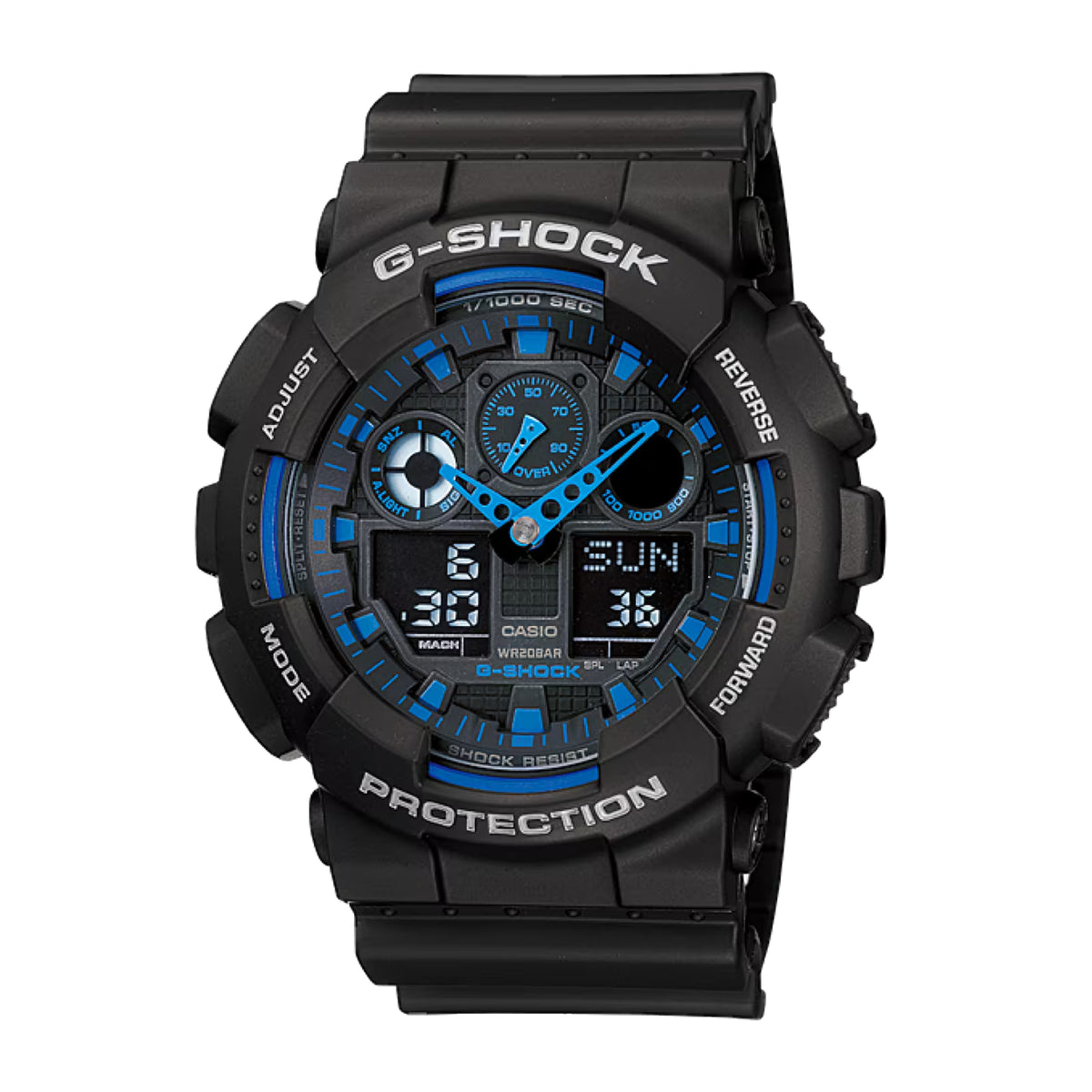 Men's G-Shock GA100-1A2 Black Resin Quartz Fashion Watch