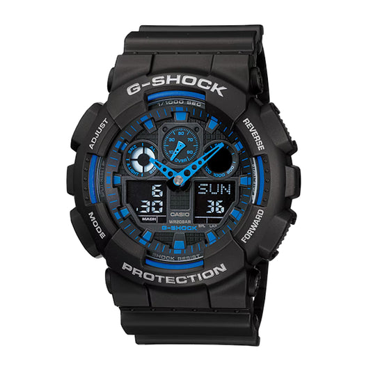 Men's G-Shock GA100-1A2 Black Resin Quartz Fashion Watch