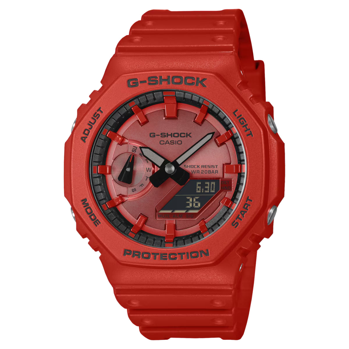 G-Shock Men's 2100 Series Slim Red Ana Digi Bio Based Resin Strap Watch