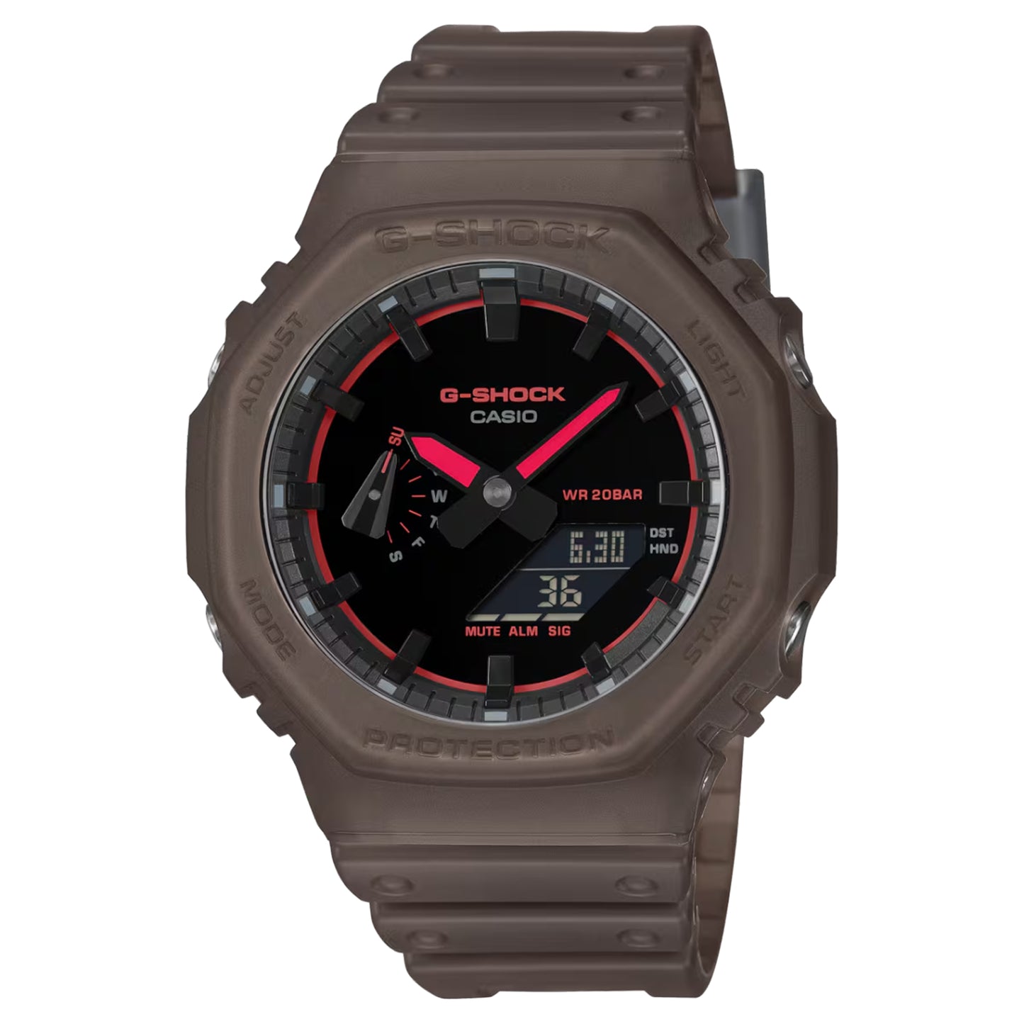 Casio G-Shock Smoke Light Analog-Digital Brown Resin Watch