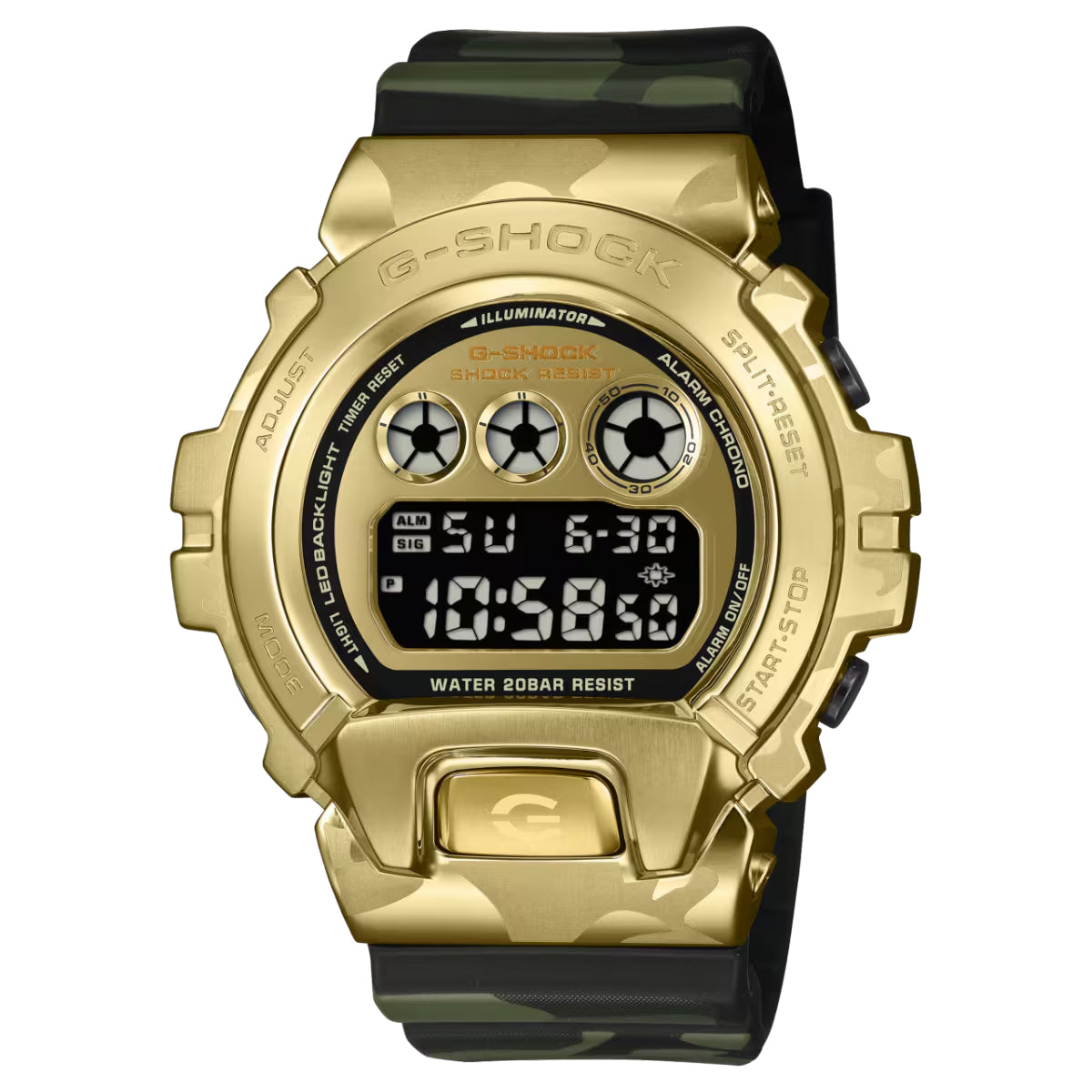 CASIO G-SHOCK GM-6900CMG-3 CAMO AND GOLD Camouflage Digital Men Wrist Watch