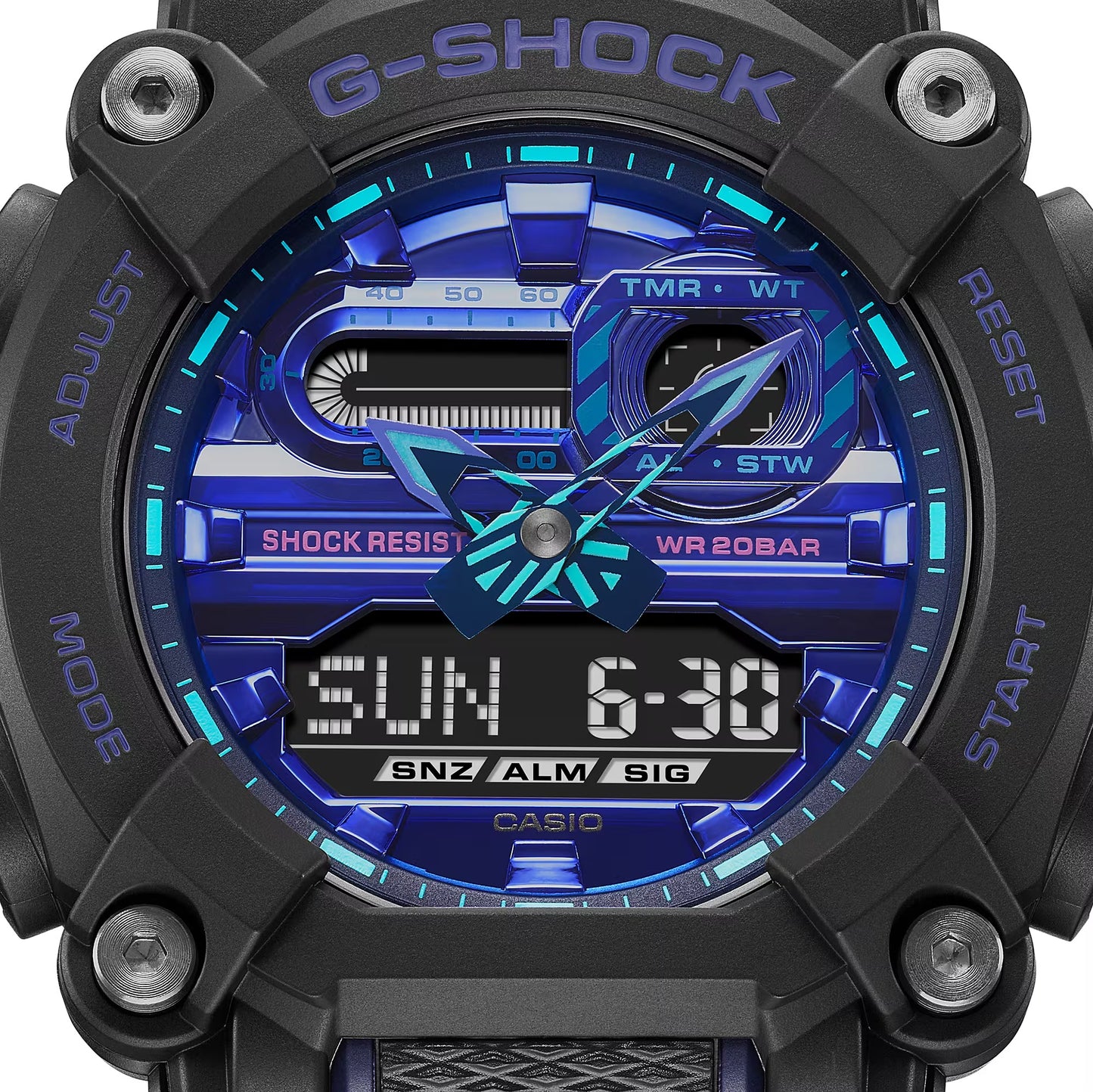 Casio G-Shock GA-900VB-1A Virtual Blue Analog-Digital Men's Watch