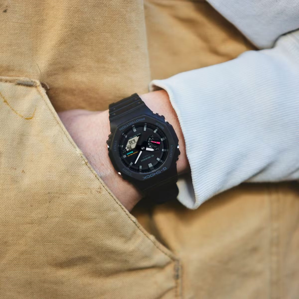 Casio G-Shock Analog-Digital Tough Solar Connected Black Watch | GAB2100-1A