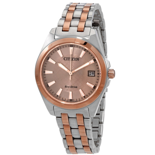Citizen Peyten Eco-Drive Rose Dial Two-tone Ladies Watch