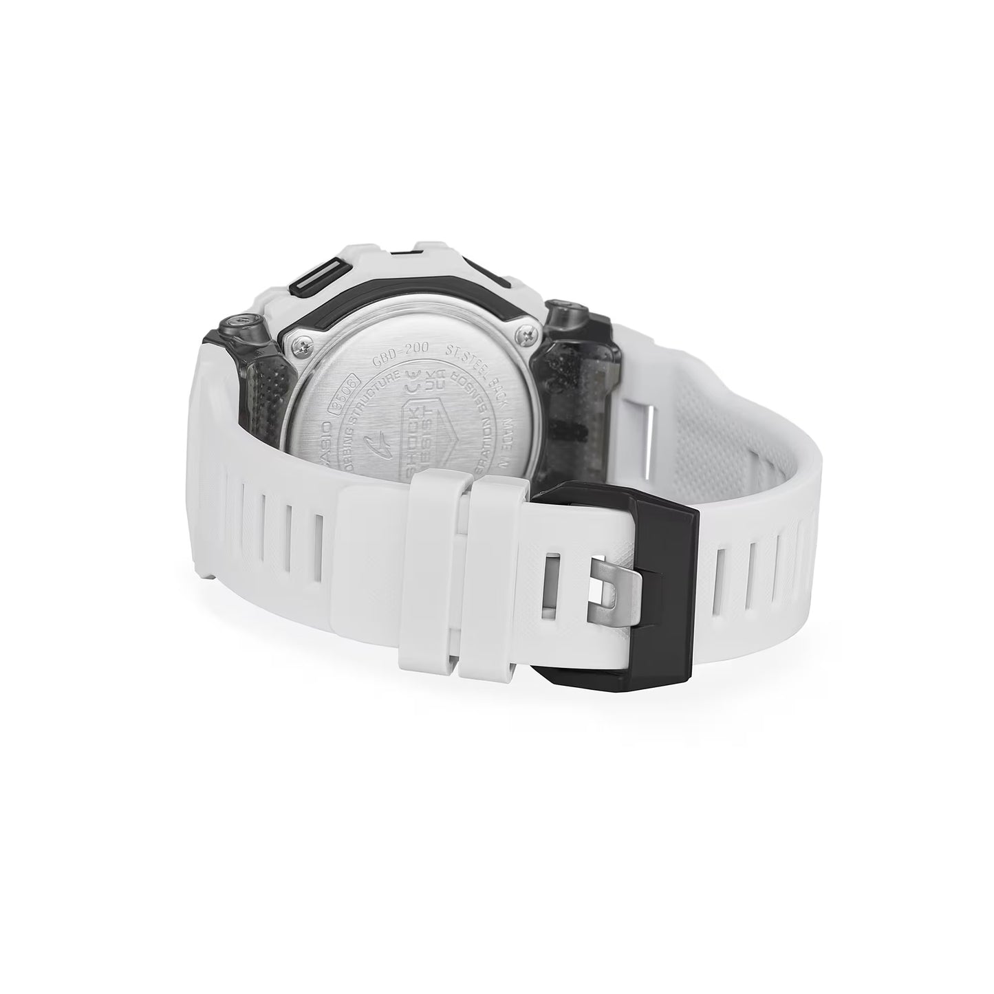 Casio G-Shock G-Squad Move Digital White Resin Strap Fitness Watch 48.4mm - GBD200-7