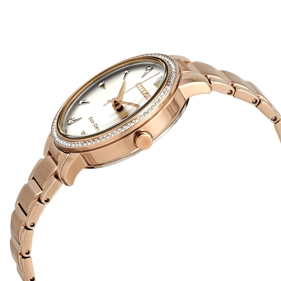 Citizen Silhouette Crystal Silver Dial Ladies Watch