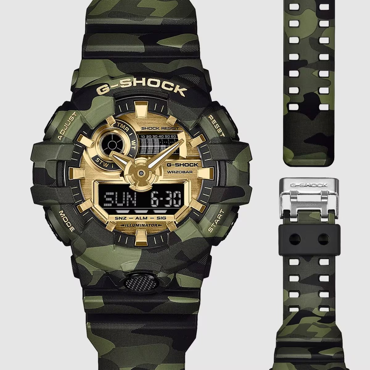 Casio G-Shock GA-700 Series Analog & Digital Gold Dial Watch