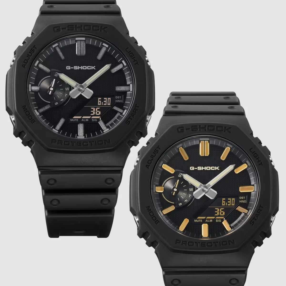 G-Shock GA2100LXB1A9 Luxe Black Series Octagonal Resin Ana-Digi
