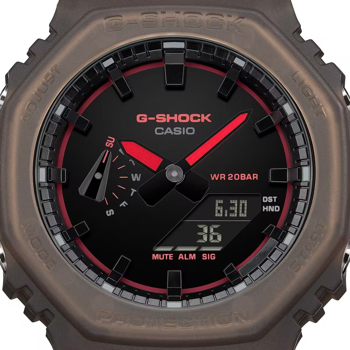 Casio G-Shock Smoke Light Analog-Digital Brown Resin Watch