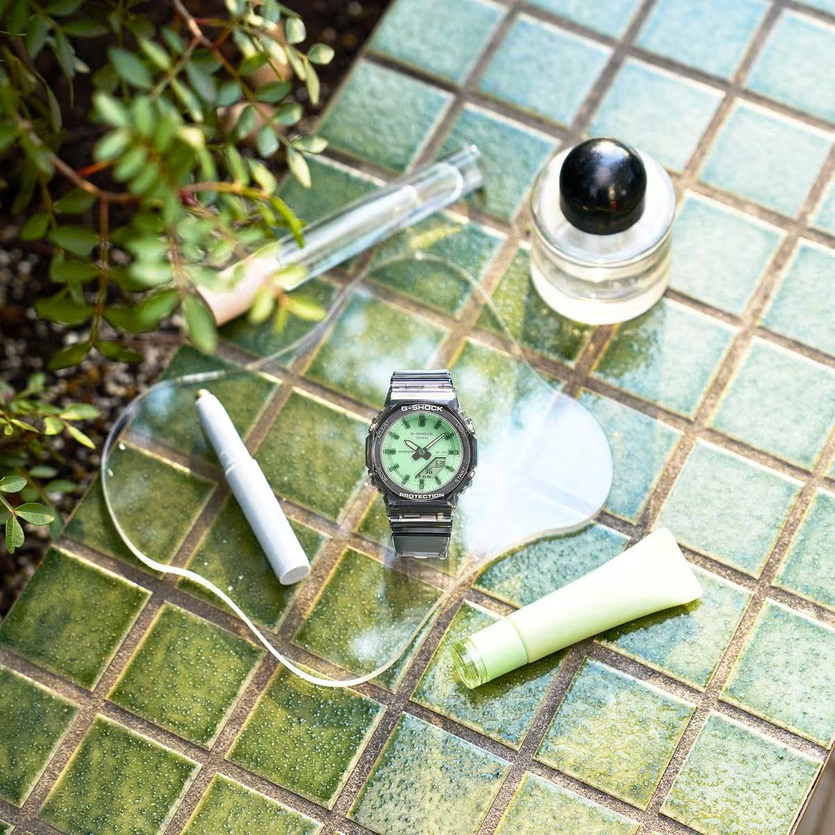 Ladies' Casio G-Shock Summer Reflections Analog-Digital Translucent Resin Watch - GMAP2100SR-1A