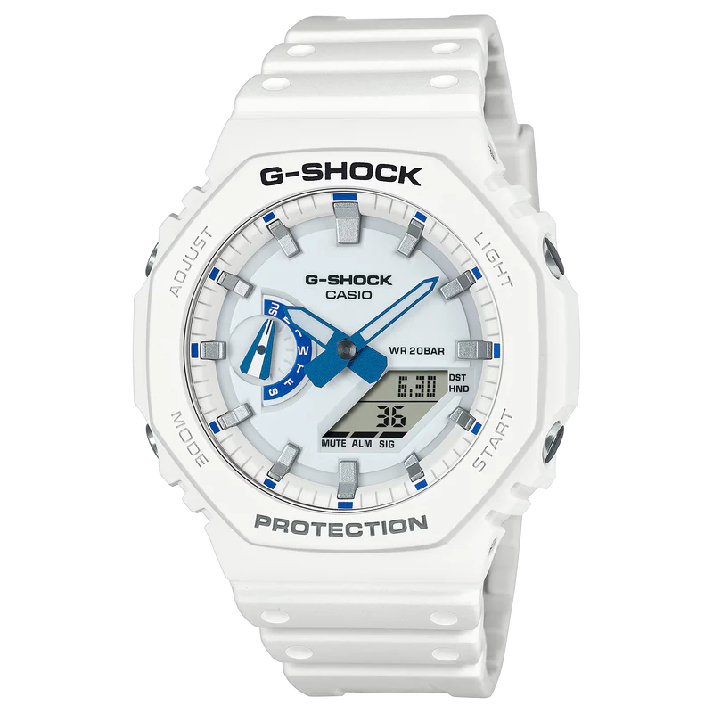 New Casio G-Shock Analog-Digital 2100Series Men's White Watch GA2100HDS-7A