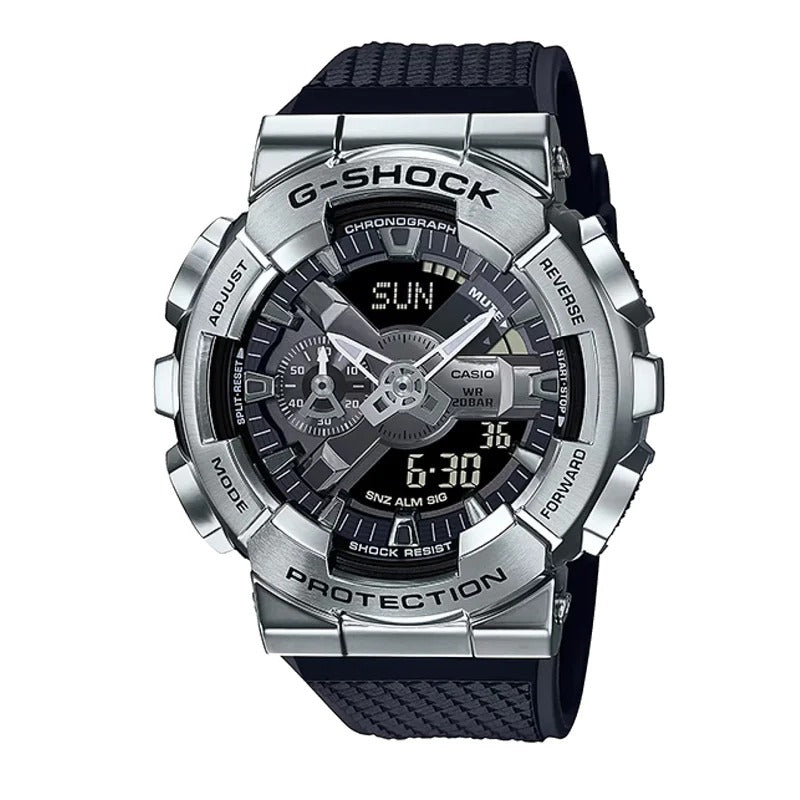 Men's Casio G-Shock Analog-Digital Stainless Steel Bezel Watch GM110-1A