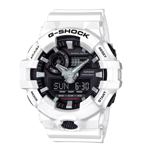 G-Shock Men's Analog-Digital White Resin Strap Watch 54mm GA700-7A