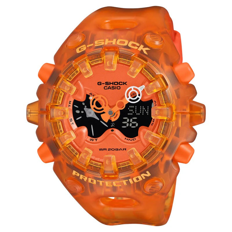 G-Shock Men's Japanese Quartz Analog Digital Orange Resin Watch 58.2mm (GAV01SKE-4A)