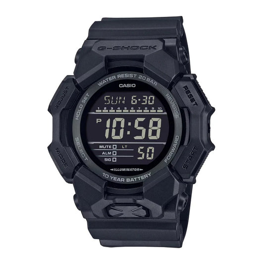 Men's Casio G-Shock Digital Black Bio-Based Resin Strap Watch with Black Dial (Model: GD010-1A1)