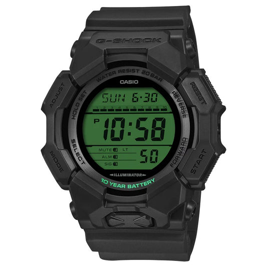 Casio G-Shock Digital Elector Green Black Resin Strap Watch - GD010BEG-1