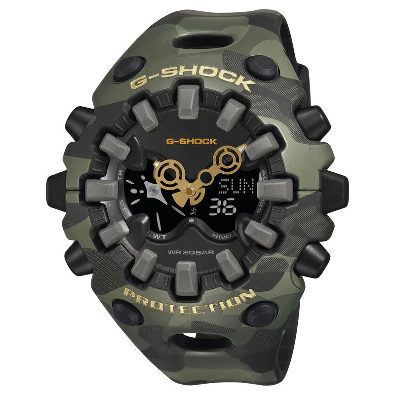 Casio G-Shock Men's Black Camo Resin Watch 58.2mm (GAV01CMG-3A)