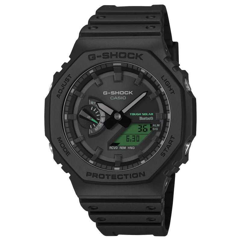 Casio G-Shock Analog-Digital Electro Green and Black Resin Tough Solar Connected Watch - GAB2100BEG-1A