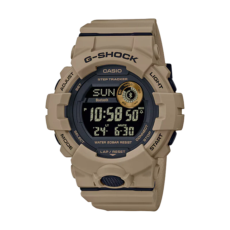 Men's Casio G-Shock Digital Power Trainer Connected Brown Resin Watch GBD800UC-5