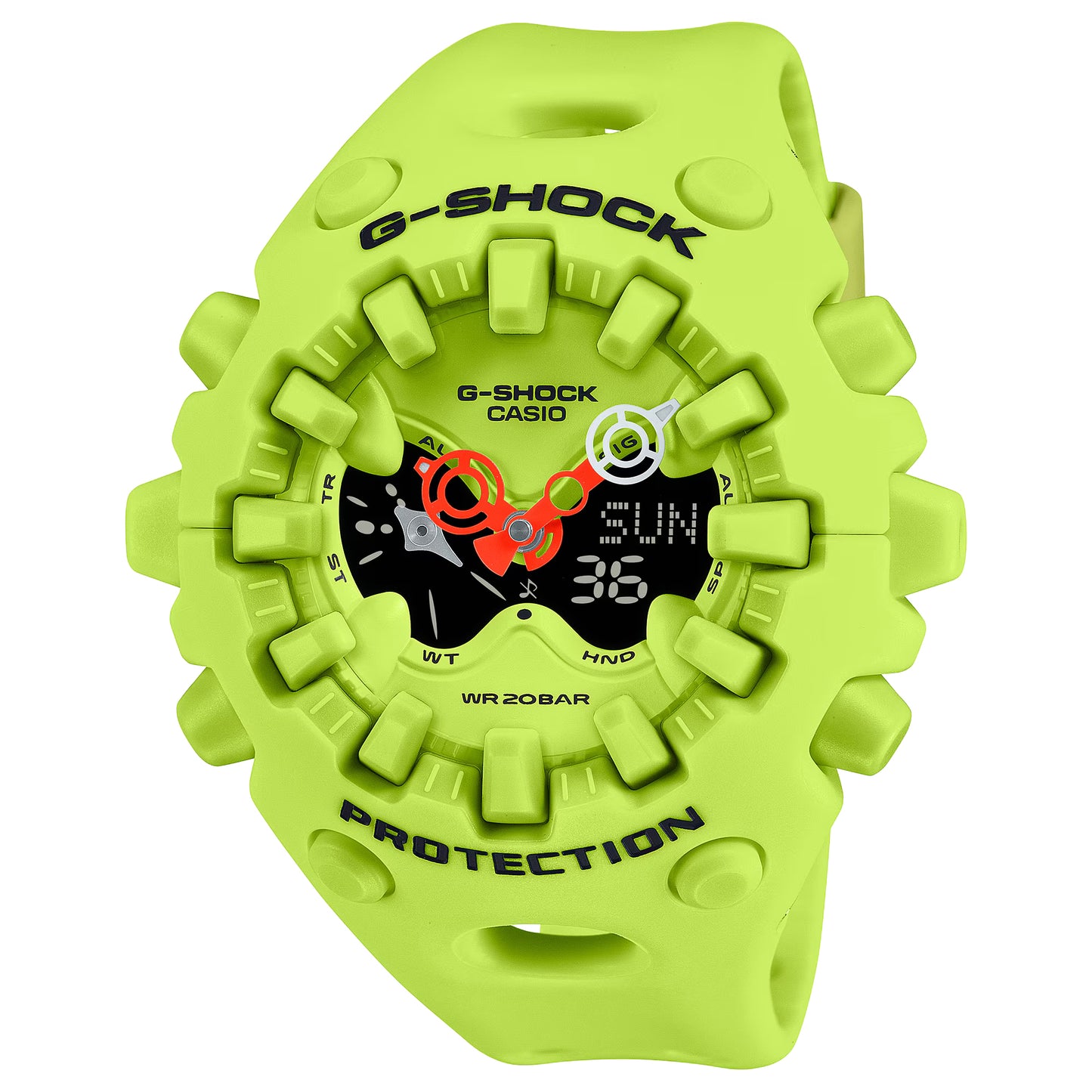 New Casio G-Shock Neon Yellow Resin GAV01-9A Analog-Digital Series