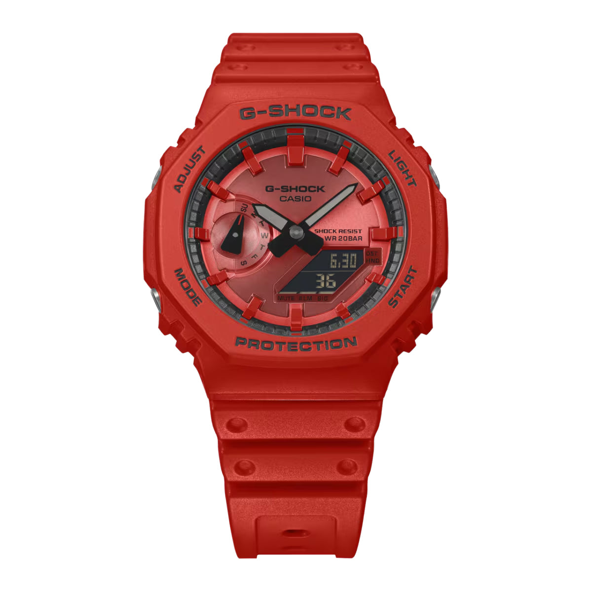 G-Shock Men's 2100 Series Slim Red Ana Digi Bio Based Resin Strap Watch
