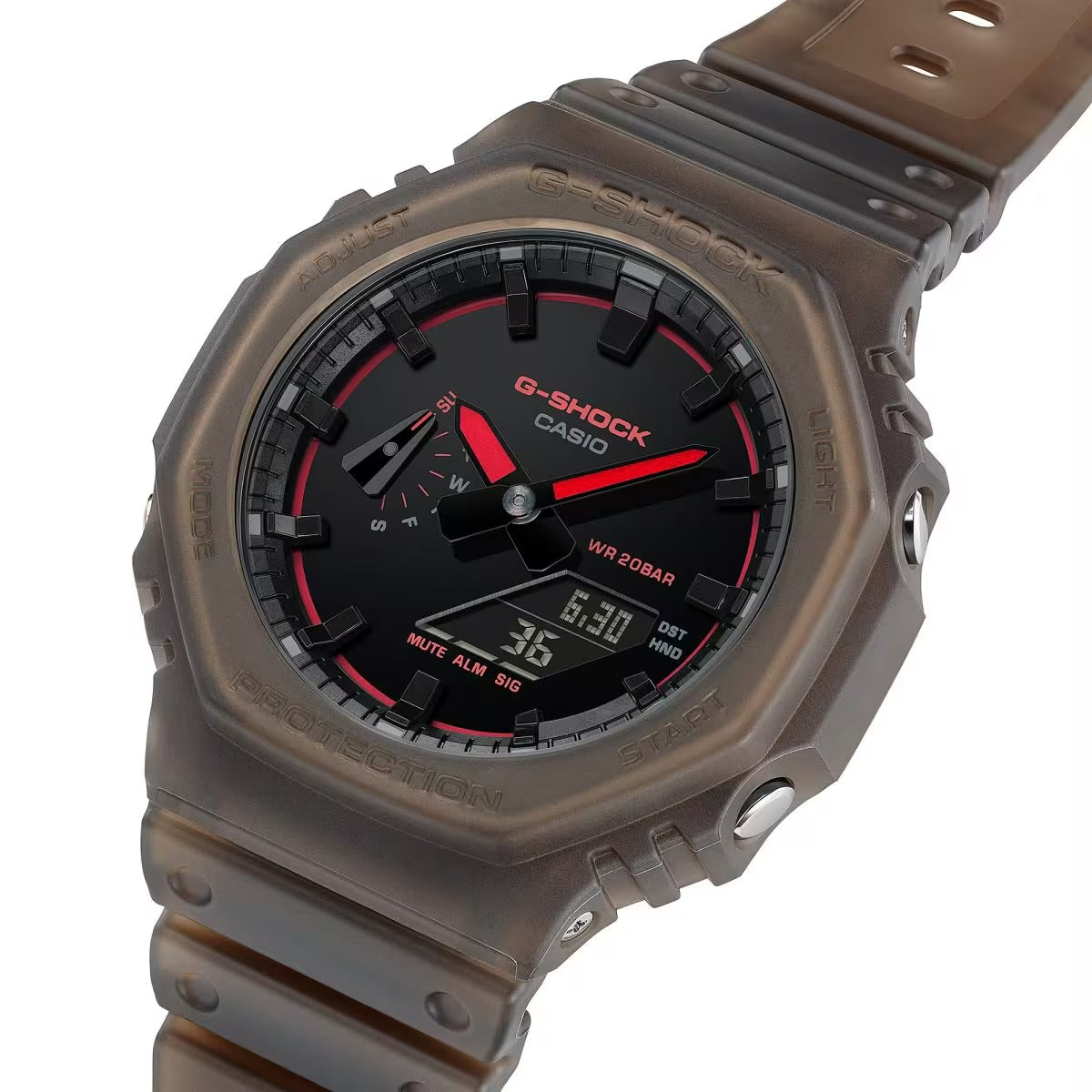 Casio G-Shock Smoke Light Analog-Digital Brown Resin Watch