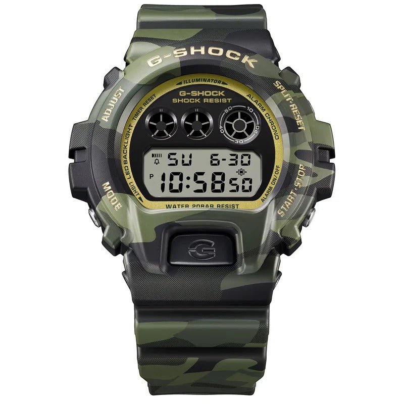 G-Shock DW6900 Bold Camo Ana-Digi Green Gold (DW6900CMG-3)