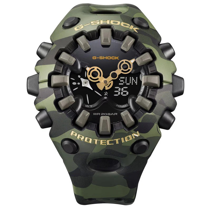 Casio G-Shock Men's Black Camo Resin Watch 58.2mm (GAV01CMG-3A)